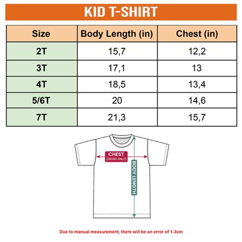 Kid And Youth Shirt Size Chart – Amzanimalsgift