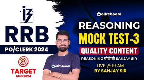 Reasoning Mock Test For Rrb Poclerk 2024 Rrb Po Reasoning Rrb