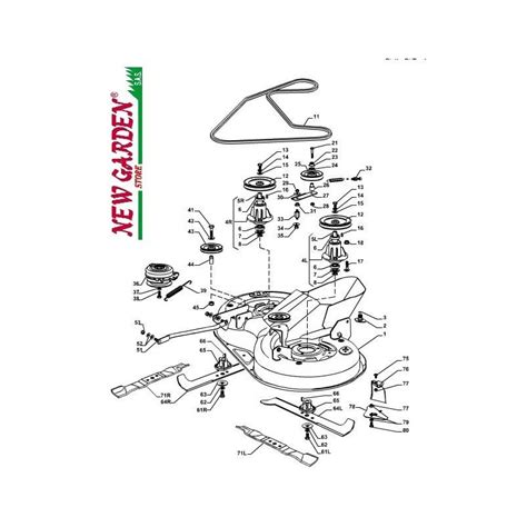 Vista despiece plataforma de corte 84cm XDC140HD tractor cortacéspe