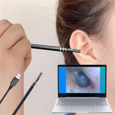 3 In 1 USB Endoscope HD Visual Ears Cleaning Earpick Spoon With 6 LED