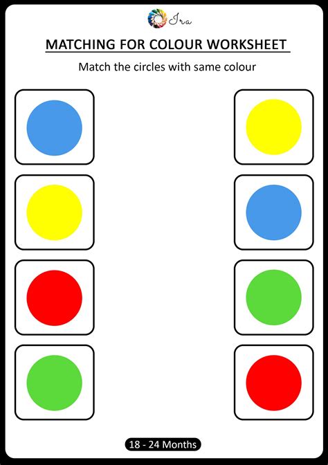 Check Out This Matching For Colours Worksheet For Your Kids18 24 Month