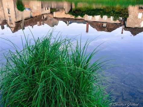 Wallpaper Reflection Reflet River Riviere House Maison Herbe