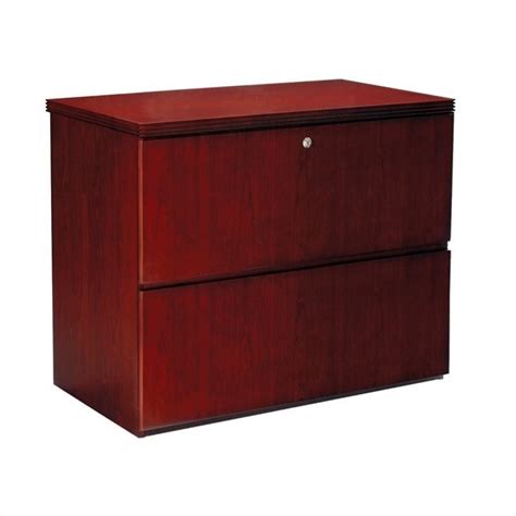 Mayline Luminary 2 Drawer Lateral Wood File Cherry Finish Filing Cabinet Ebay