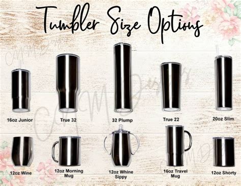 the different types of tumbler size options for coffee mugs and teapots