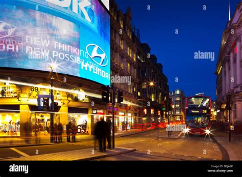 Piccadilly Circus at night Stock Photo - Alamy