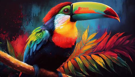 Toucan Sitting Tree Branch Stock Illustrations Toucan Sitting