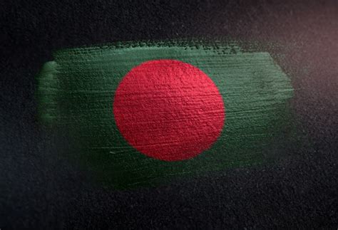 Premium Photo Bangladesh Flag Made Of Metallic Brush Paint On Grunge