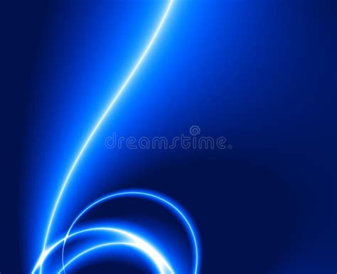 Dance of Blue Lights in the Dark. Stock Illustration - Illustration of ...