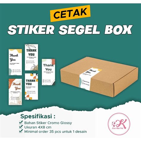 Jual Stiker Segel Box Packaging Shopee Indonesia