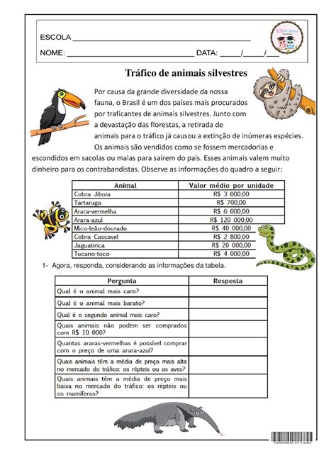Animais Em Extinção Atividades - Atividades Sobre Animais Em Extinção 3 Ano - FDPLEARN