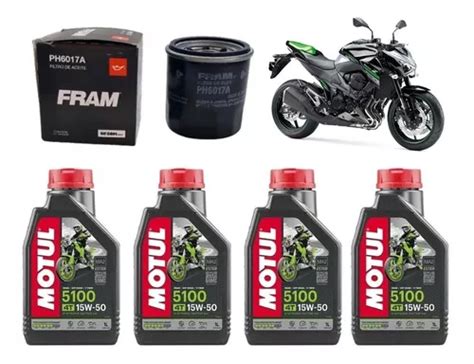 Motul 15w50 Kit Troca Óleo Z750 Z800 Z1000 Fram Ph6017a Mxx