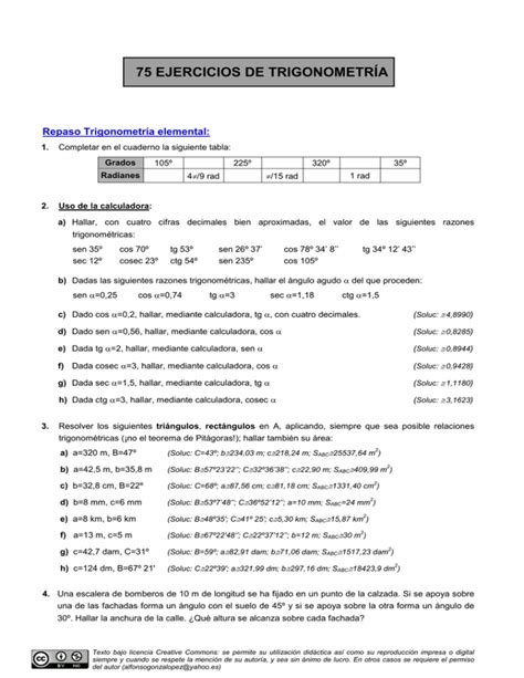 Trigonometría Página Web De Alfonso González