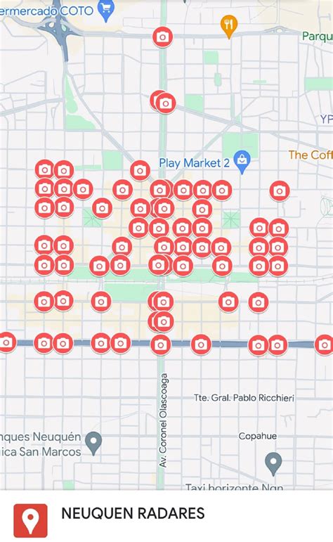 Fotomultas en Neuquén el mapa de los radares que se difundió podría