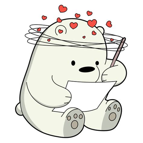 We Bare Bears Ice Bear With Orange Sticker Sticker Mania