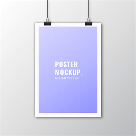 Hanging Poster Mockup 225994 Vector Art at Vecteezy