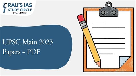 Upsc Mains 2023 Question Paper And Solution Pdfs [download] Raus Ias