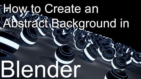 How To Create A Cool 3d Abstract Background In Blender Youtube