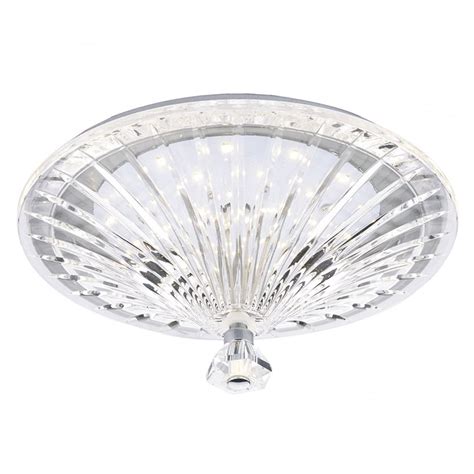 Dar Lighting Vin522 Vincent Single Light Led Flush Ceiling Fitting In Polished Chrome And