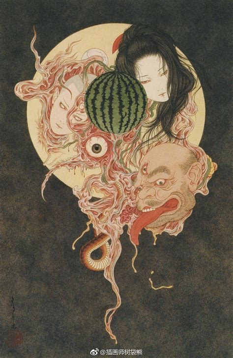 日本插画家 山本タカト（takato Yamamoto）浮世绘插画设计作品受日本浮世绘山本插画家新浪新闻