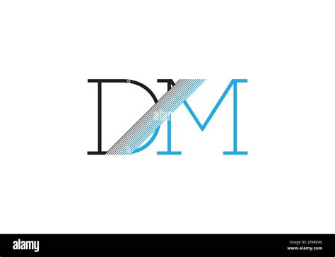 Initial Dm Letter Creative Modern Business Typography Vector Template