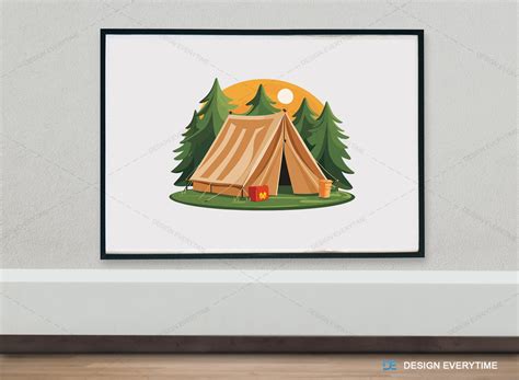 Camping Clipart Vector SVG Design, Outdoor Adventure Graphics, Camping ...