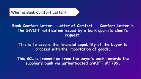 Ppt Letter Of Comfort From Banks Swift Mt799 Powerpoint Presentation Id10538040