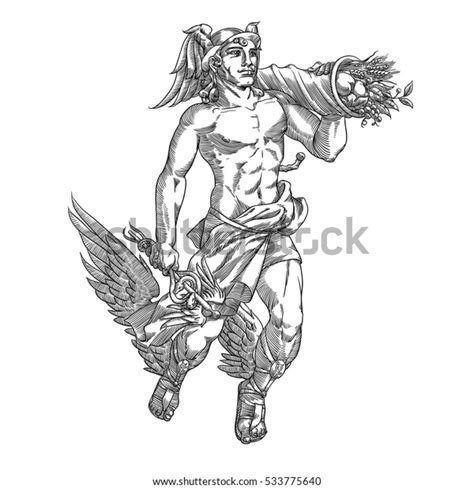 Hermes Greek God Flying