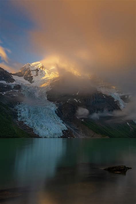 Sunrise At Berg Lake Mount Robson British Columbia Canada Photograph