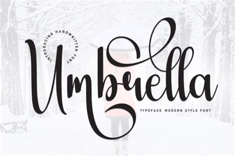 Umbrella Font By Andikastudio · Creative Fabrica