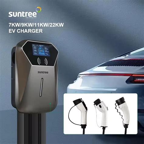 Suntree WiFi 4G Smart APP Control 32A 22kw AC EV Charger Wallbox Car