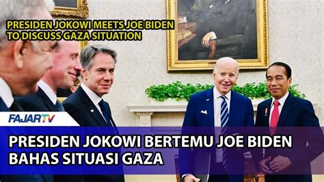 Presiden Jokowi Bertemu Joe Biden Bahas Situasi Di Gaza Youtube