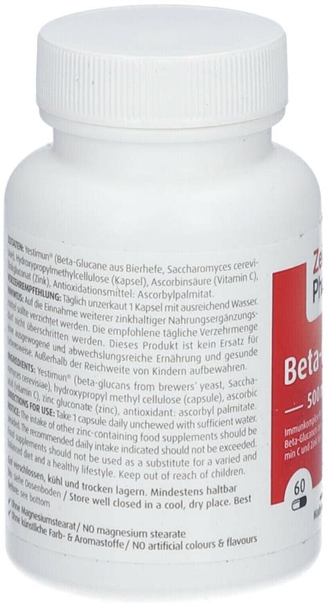 ZeinPharma Beta Glucan 500mg Kapseln 60 Stk Ab 17 75