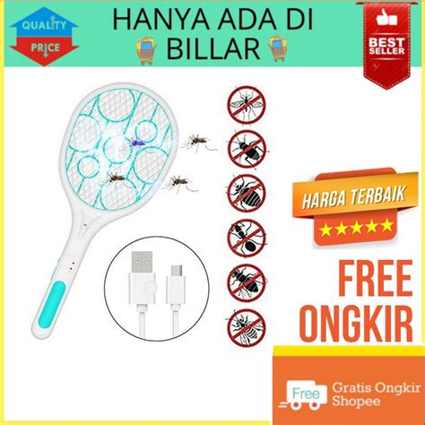 Jual Raket Nyamuk Usb Cas Mosquito Racket Obat Anti Serangga Elektrik