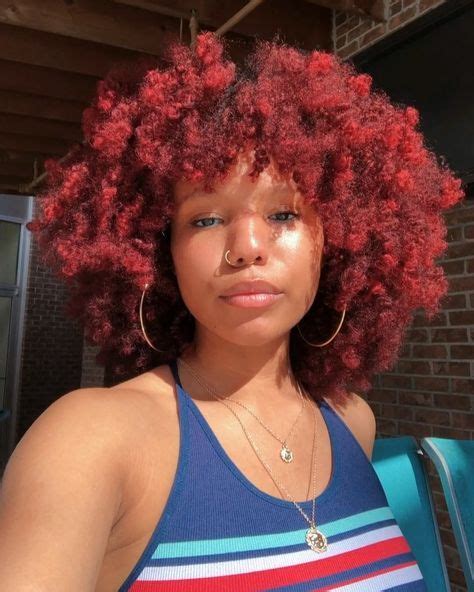 Red Natural Hair In 2020 Natural Hair Styles Dyed Natural Hair