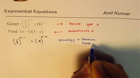 Solve Exponential Equation With Negative Exponents Youtube