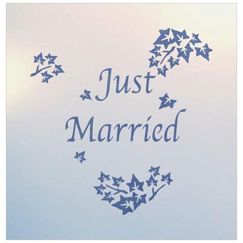 Just Married With Ivy Sign Stencil Diy Custom Wedding