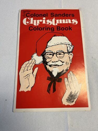 1982 Vintage Colonel Sanders Kfc Christmas Coloring Book Excellent Condition 4603280921