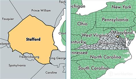 Stafford County Virginia Map - Time Zones Map