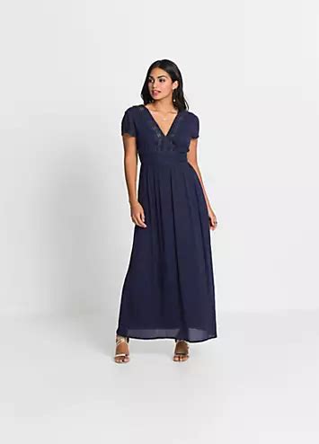 Bonprix Lace Trim Maxi Dress Freemans