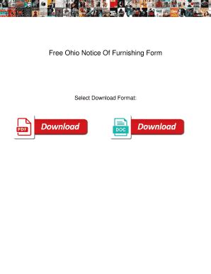 Fillable Online Free Ohio Notice Of Furnishing Form Free Ohio Notice