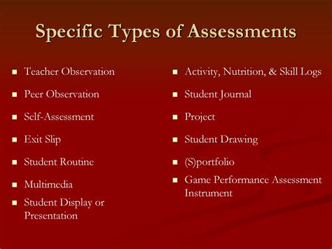 Specific Types Of Assessments Ppt Download