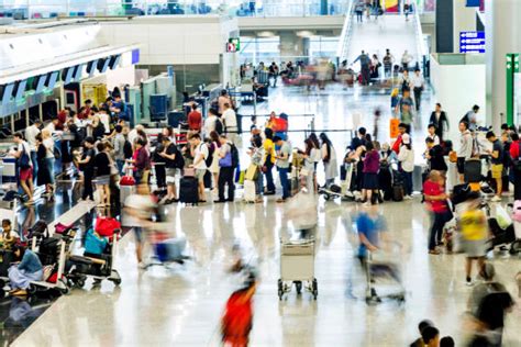 Busy Airport Checkin Stock Photos Pictures And Royalty Free Images Istock