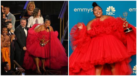 Emmys 2022 Lizzo In A Giambattista Valli Dress Is The Queen Of Tulle