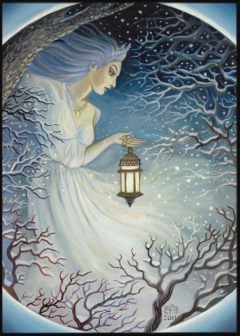 Winter Goddess 5x7 Blank Greeting Card Fine Art Print Pagan Mythology