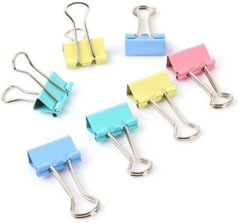 Buy Binder Clips Small Binder Clips 48 Pack 098 Inch Color Mixing