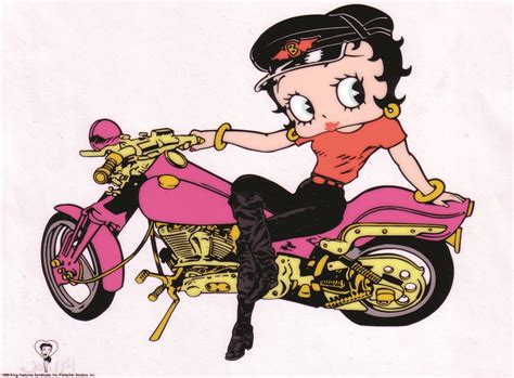 Betty Boop Motorcycle Mama Mini Animation Art