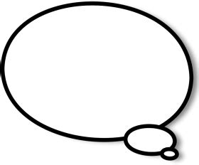 Thought Bubble Thinking Speech Outline Clipart Png Image With