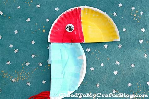 Paper Plate Parrot Craft Idea