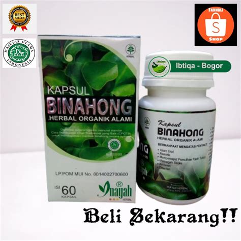 Jual Kapsul Ekstrak Binahong Inayah Kapsul Herbal Organik Alami