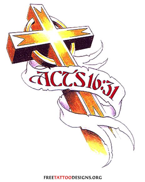 Cross With Banner Drawing | Free download on ClipArtMag